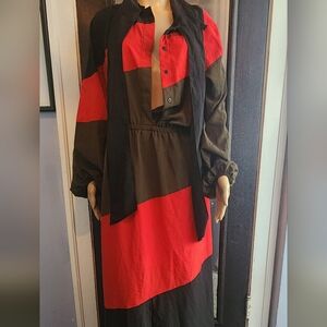 Eva Mendes for New York & Company Red and Black Dress